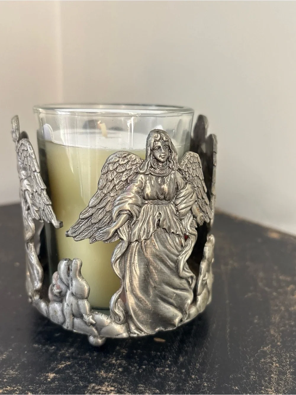 Silver Angel Candle Holder